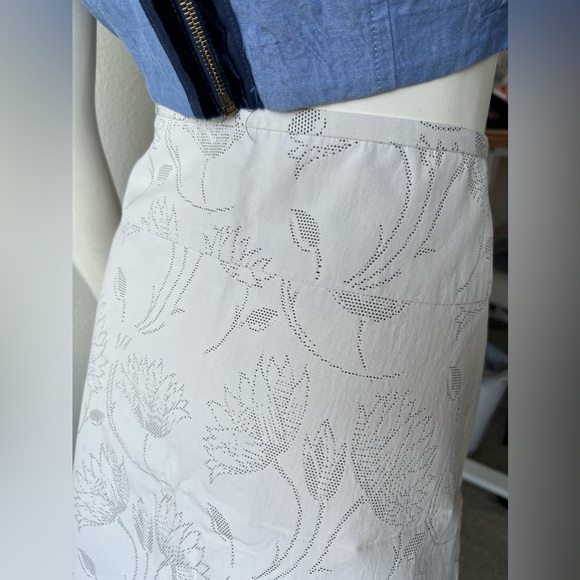 Behnaz Sarafpour White Print Skirt (10) - Picture 12 of 13